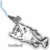 COEUR D'ALENE - ONE BAD BASS STRIKING ID PATRIOT シール (正面)