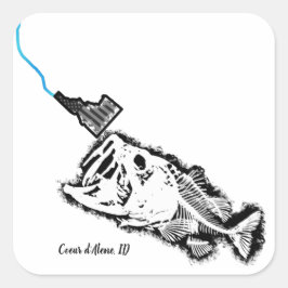 COEUR D'ALENE - ONE BAD BASS STRIKING ID PATRIOT スクエアシール