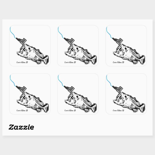 COEUR D'ALENE - ONE BAD BASS STRIKING ID PATRIOT スクエアシール (シート)