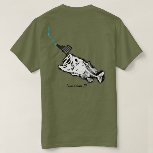 COEUR D'ALENE - ONE BAD BASS STRIKING ID PATRIOT Tシャツ (デザイン裏面)