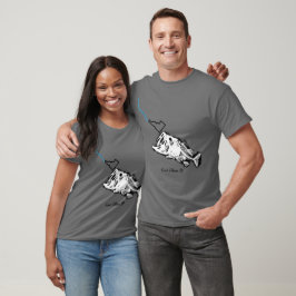COEUR D'ALENE - ONE BAD BASS - STRIKING IDAHO Tシャツ