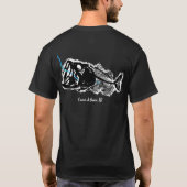 COEUR D'ALENE - ONE BAD BASS SWALLOWED ID PATRIOT Tシャツ (裏面)