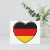 Coeur drapeau Allemand j'aime l'Allemagne ポストカード (スタンド正面)