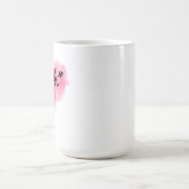 Cœur Nuage rose Tasse コーヒーマグカップ (中央)