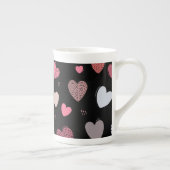 Cœurs 2 ボーンチャイナマグカップ (右)