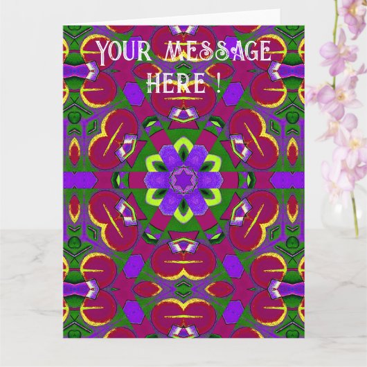 Cœurs kaléidoscope - Hearts painting kaleidoscope カード (蘭)