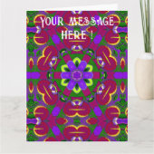 Cœurs kaléidoscope - Hearts painting kaleidoscope カード (正面)