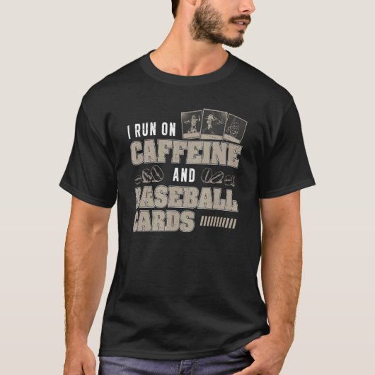 Cof用カフェイン入り野球カード収集趣味 Tシャツ (正面)