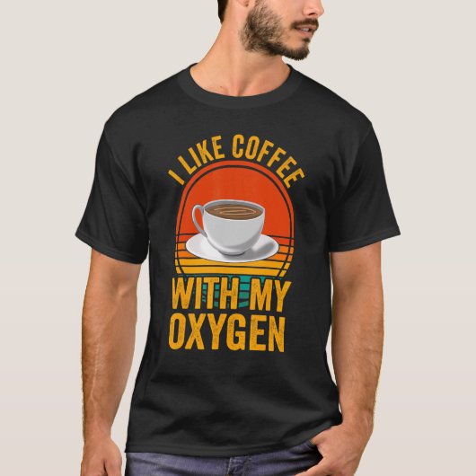 Coff用の酸素コーヒー引用文 Tシャツ (正面)