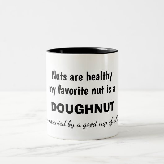 Coffe and Doughnut Humor ツートーンマグカップ (中央)