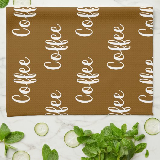 coffe cafe texto キッチンタオル (折り畳み)