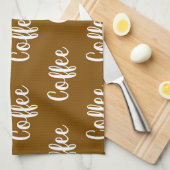coffe cafe texto キッチンタオル (四つ折り)