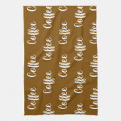 coffe cafe texto キッチンタオル (縦)