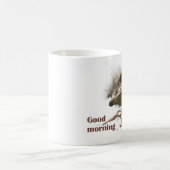 Coffe mug with ostrich plashing coffee コーヒーマグカップ (中央)