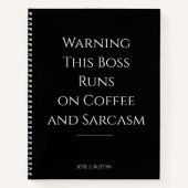 Coffeeと警告Inimmに走のこのボス ノートブック (正面)