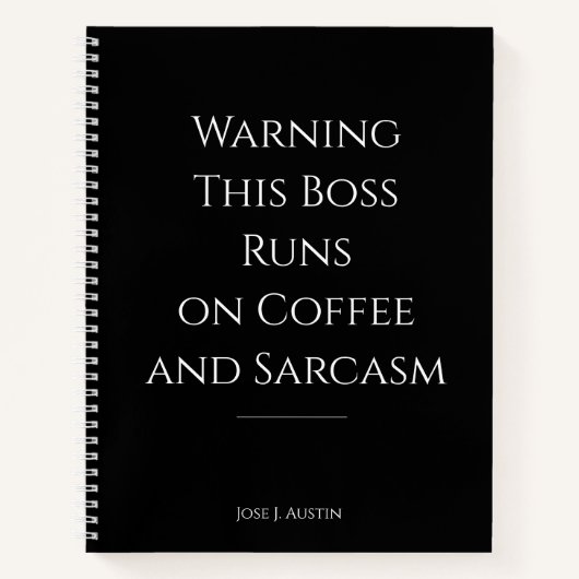 Coffeeと警告Inimmに走のこのボス ノートブック (正面)