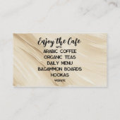 Coffeeカフェ3.5インチx 2.0インチ名刺 名刺 (裏面)