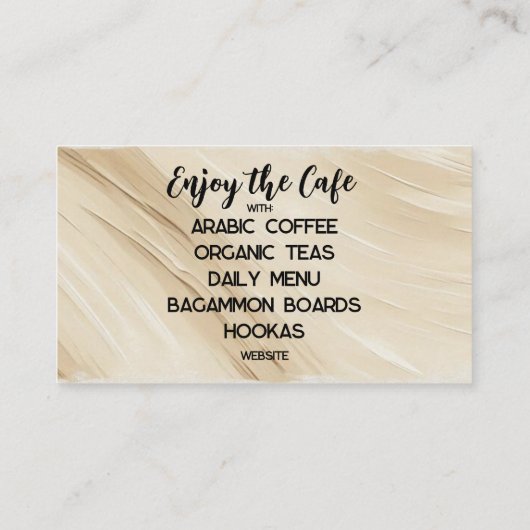 Coffeeカフェ3.5インチx 2.0インチ名刺 名刺 (裏面)