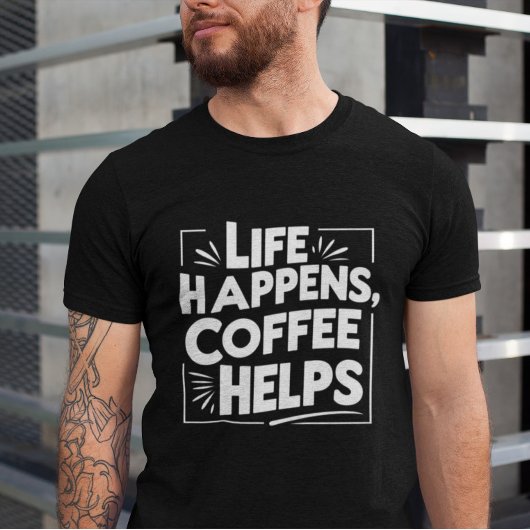 Coffee おもしろい Giftful Tee - Life Happesシャツスタイル Tシャツ