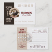 COFFEE – ビジネス、プロファイルカード ロイヤリティカード (正面/裏面)