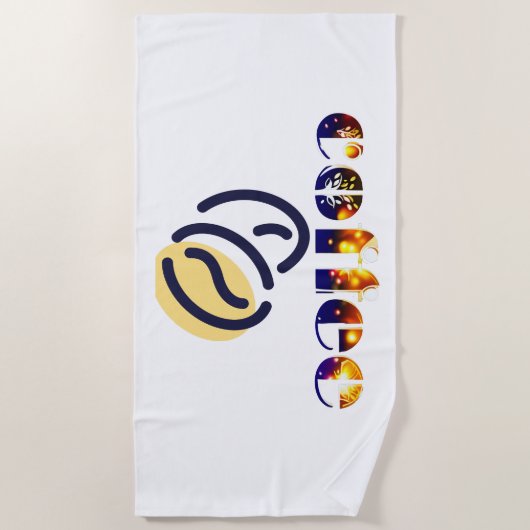 coffee ビーチタオル (正面)