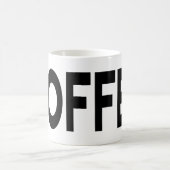 COFFEE ブラックタイポグラフィー コーヒーマグカップ (中央)