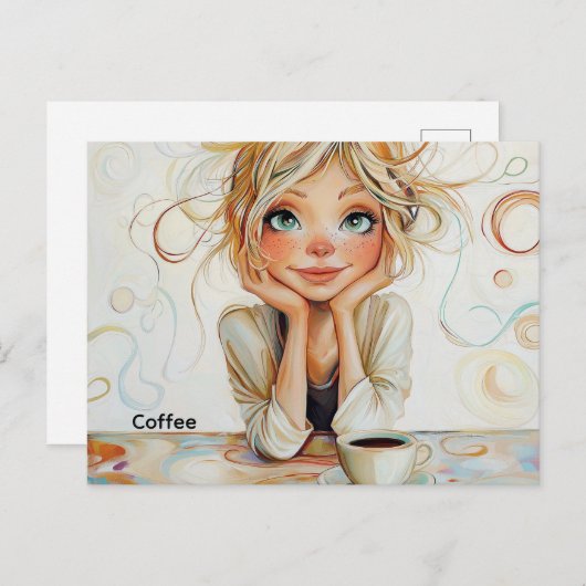 Coffee ポストカード (正面/裏面)