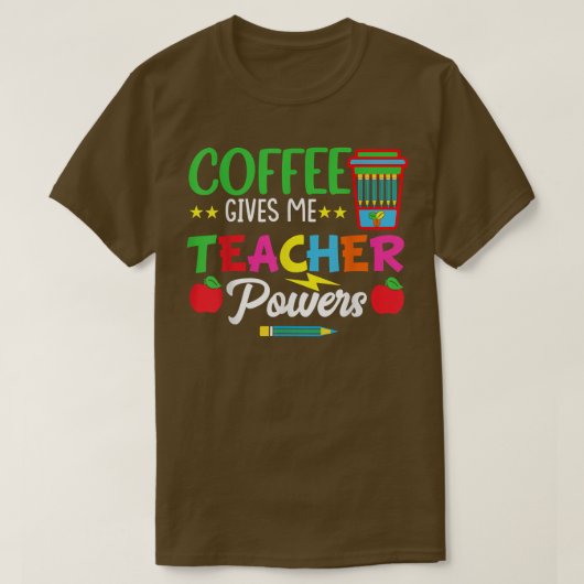 Coffee 与え Me先生パワー教え教えズ Tシャツ (デザイン正面)