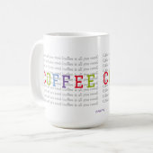 COFFEE (必要なもののみ) - A MisterP Mag コーヒーマグカップ (正面左)