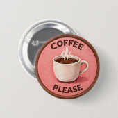 Coffee 缶バッジ (正面&裏面)