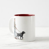 Coffee & a Black Lab Make Today Better ツートーンマグカップ (正面左)