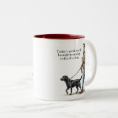 Coffee & a Black Lab Make Today Better ツートーンマグカップ (正面右)
