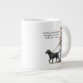 Coffee & a Black Lab Start the Day Right ジャンボコーヒーマグカップ (正面右)