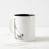Coffee & a Blue Merle Sheltie Make Today Better ツートーンマグカップ (正面左)