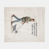 Coffee & a Blue Merle Sheltie Make Today Better フリースブランケット (正面(横))