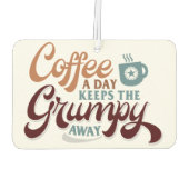 Coffee a Day for Coffee Lover Gift  カーエアーフレッシュナー (裏面)