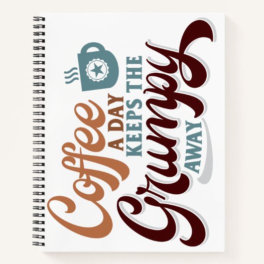 Coffee a Day for Coffee Lover Gift ノートブック (正面)