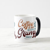 Coffee a Day for Coffee Lover Gift  モーフィングマグカップ (正面右)