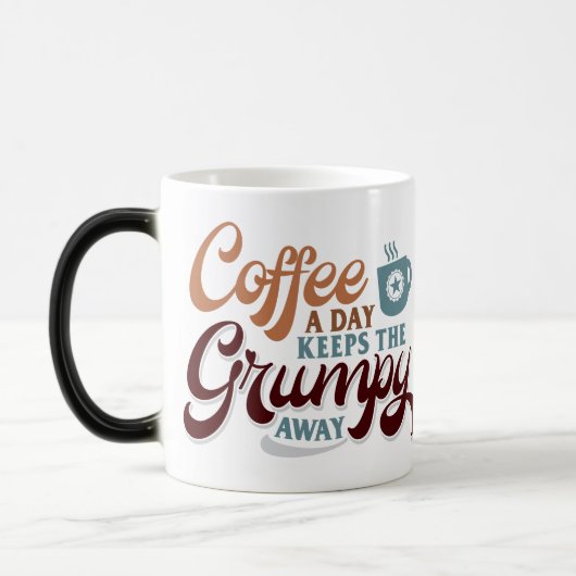 Coffee a Day for Coffee Lover Gift  モーフィングマグカップ (左)
