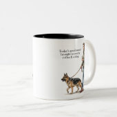 Coffee & a German Shepherd Make Today Better ツートーンマグカップ (正面右)