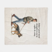 Coffee & a German Shepherd Make Today Better フリースブランケット (正面(横))
