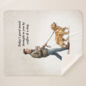 Coffee & a Golden Cozy Day シェルパブランケット (正面(横))