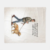 Coffee & a Golden Make Today Better フリースブランケット (正面(横))