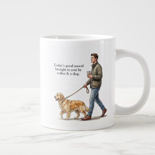 Coffee & a Golden Start the Day Right ジャンボコーヒーマグカップ (右)