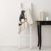 Coffee & a Rottweiler Cozy Day シェルパブランケット (インサイチュ)