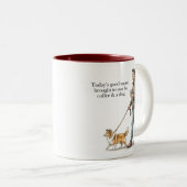 Coffee & a Sable Sheltie Make Today Better ツートーンマグカップ (正面右)