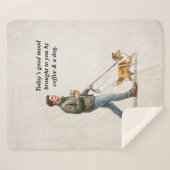 Coffee & a Sheltie Cozy Day シェルパブランケット (正面(横))