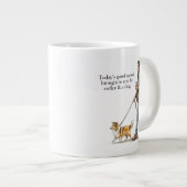 Coffee & a Sheltie Start the Day Right ジャンボコーヒーマグカップ (正面右)