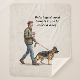 Coffee & a Shepherd Cozy Day シェルパブランケット