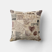 Coffee. Abstract coffee pattern on brown backgroun クッション (裏面)